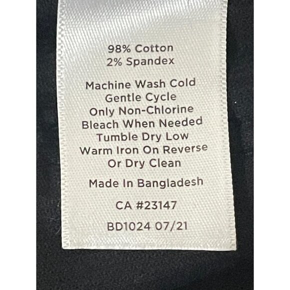 Talbots Black Corduroy Straight Leg Pants Women's Size 10P - Picture 7 of 8